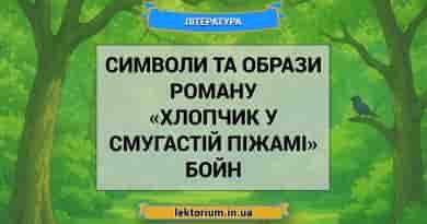 Символи та образи роману «Хлопчик у смугастій піжамі» Бойн