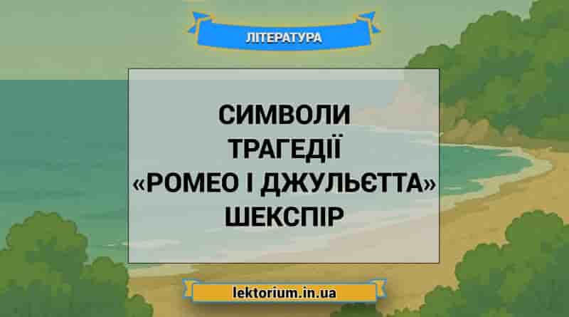 Символи трагедії «Ромео і Джульєтта» Шекспір