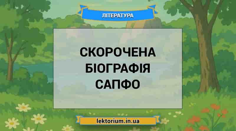 Скорочена біографія Сапфо