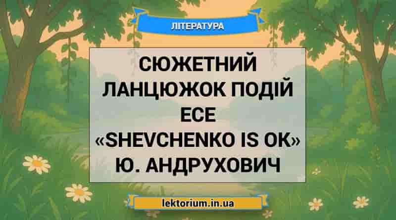 Сюжетний ланцюжок подій есе «Shevchenko is OK» Ю. Андрухович