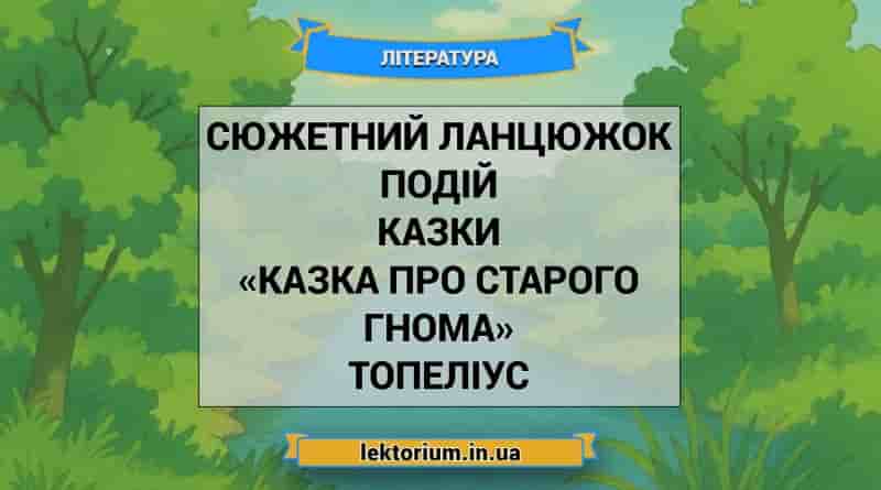 Сюжетний ланцюжок подій казки «Казка про старого гнома» Топеліус