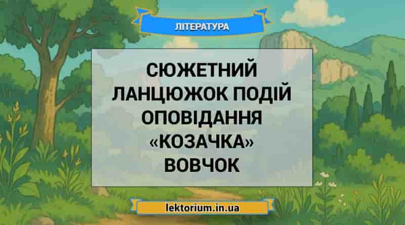 Сюжетний ланцюжок подій оповідання «Козачка» Вовчок