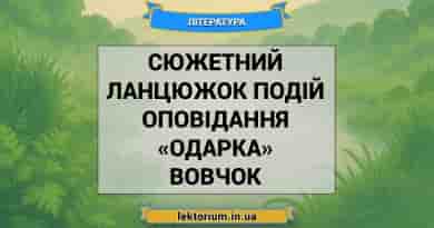 Сюжетний ланцюжок подій оповідання «Одарка» Вовчок
