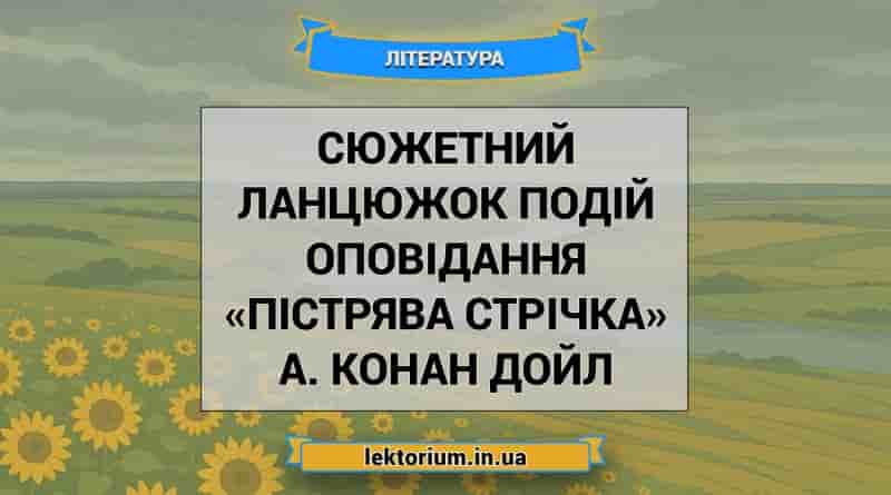 Сюжетний ланцюжок подій оповідання «Пістрява стрічка» А. Конан Дойл