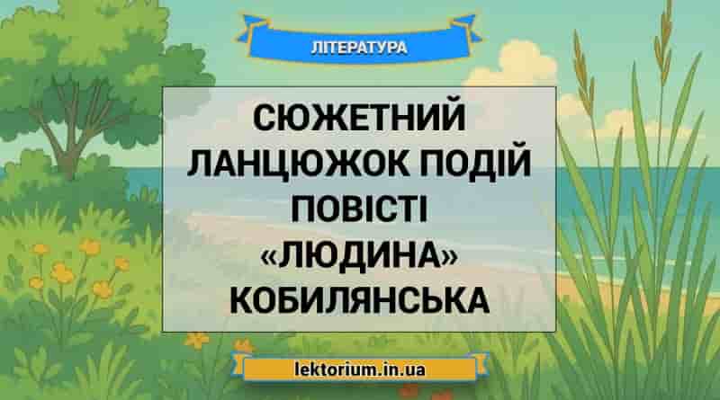 Сюжетний ланцюжок подій повісті «Людина» Кобилянська