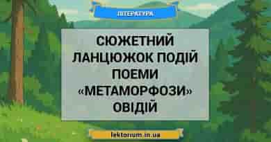 Сюжетний ланцюжок подій поеми «Метаморфози» Овідій