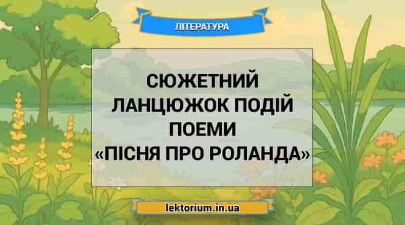 Сюжетний ланцюжок подій поеми «Пісня про Роланда»