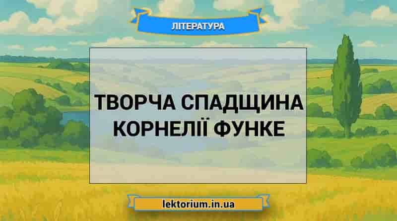 Творча спадщина Корнелії Функе
