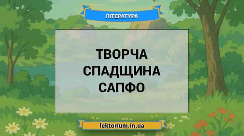 Творча спадщина Сапфо