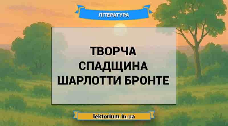 Творча спадщина Шарлотти Бронте