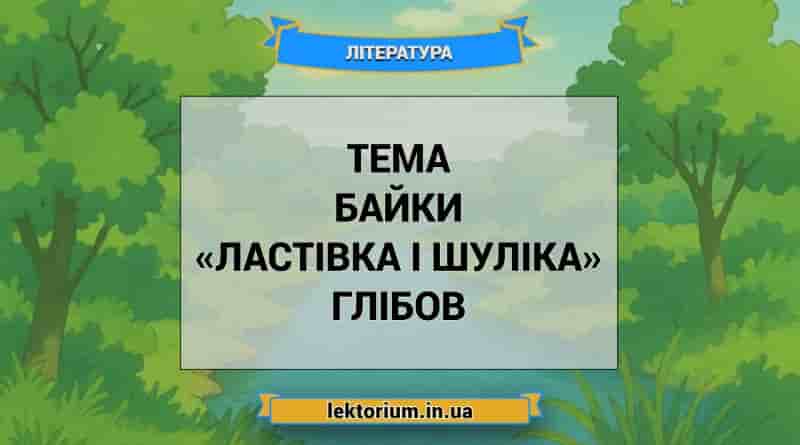 Тема байки «Ластівка і Шуліка» Глібов