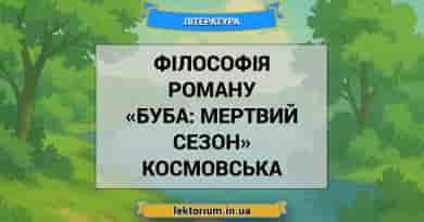 Філософія роману «Буба_ мертвий сезон» Космовська