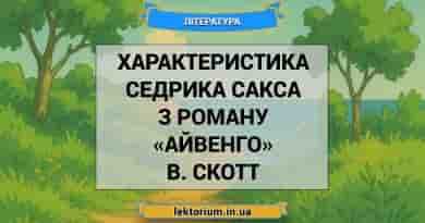 Характеристика Седрика Сакса з роману «Айвенго» В. Скотт