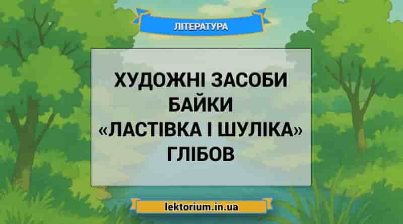 Художні засоби байки «Ластівка і Шуліка» Глібов