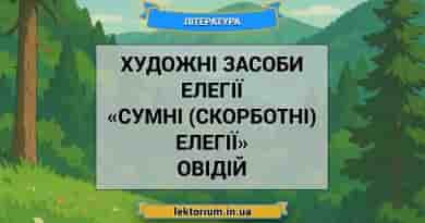 Художні засоби елегії «Сумні (скорботні) елегії» Овідій