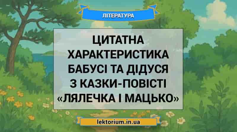 Цитатна характеристика Бабусі та Дідуся з казки-повісті «Лялечка і Мацько»