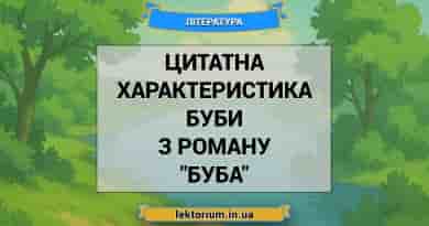 Цитатна характеристика Буби з роману _Буба_