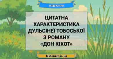 Цитатна характеристика Дульсінеї Тобоської з роману «Дон Кіхот»