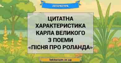 Цитатна характеристика Карла Великого з поеми «Пісня про Роланда»