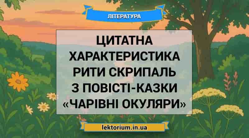 Цитатна характеристика Рити Скрипаль з «Чарівні окуляри»