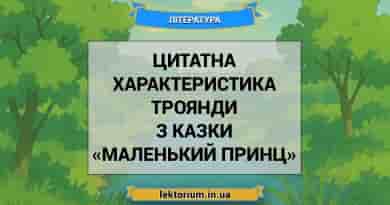 Цитатна характеристика Троянди з казки «Маленький принц»