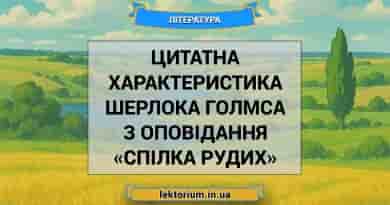 Цитатна характеристика Шерлока Голмса з оповідання «Спілка рудих»