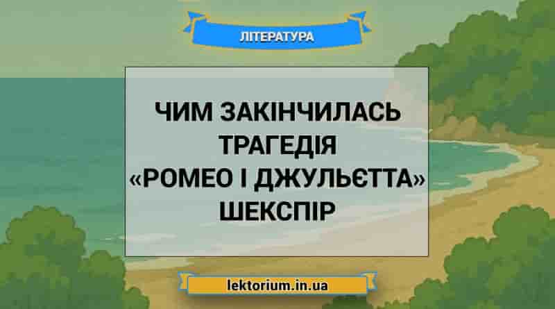 Чим закінчилась трагедія «Ромео і Джульєтта» Шекспір