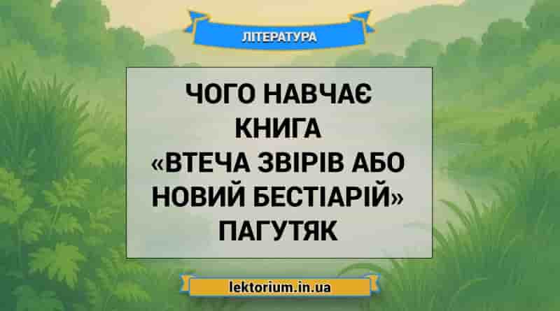 Чого навчає книга «Втеча звірів або Новий бестіарій» Пагутяк