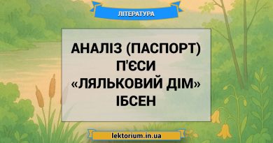Аналіз (паспорт) п'єси «Ляльковий дім» Ібсен