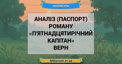 Аналіз (паспорт) роману «П’ятнадцятирічний капітан» Верн