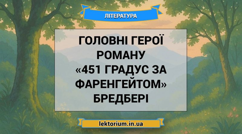 Головні герої роману «451 градус за Фаренгейтом» Бредбері