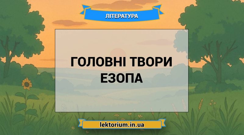 Головні твори Езопа