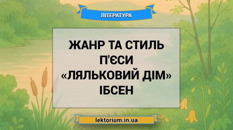 Жанр та стиль п'єси «Ляльковий дім» Ібсен