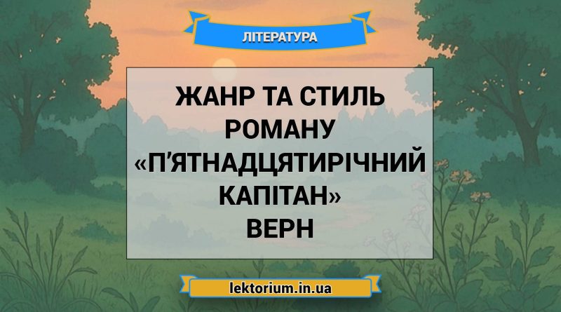Жанр та стиль роману «П’ятнадцятирічний капітан» Верн