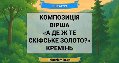 Композиція вірша «А де ж те скіфське золото» Кремінь