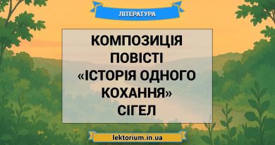 Композиція повісті «Історія одного кохання» Сігел