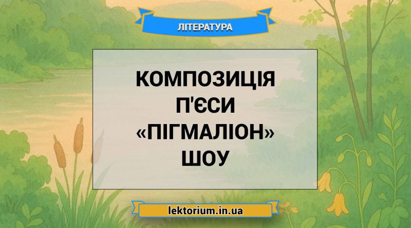 Композиція п'єси «Пігмаліон» Шоу
