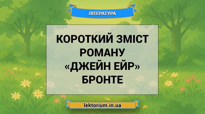 Короткий зміст роману «Джейн Ейр» Бронте