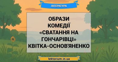 Образи комедії «Сватання на Гончарівці» Квітка-Основ'яненко