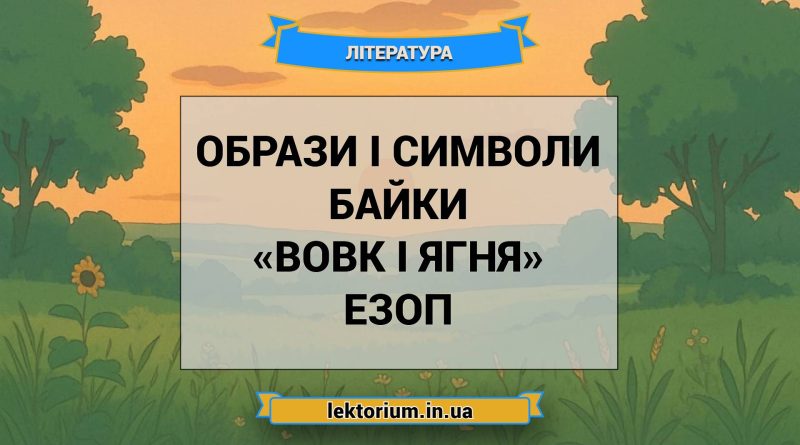 Образи і символи байки «Вовк і Ягня» Езоп