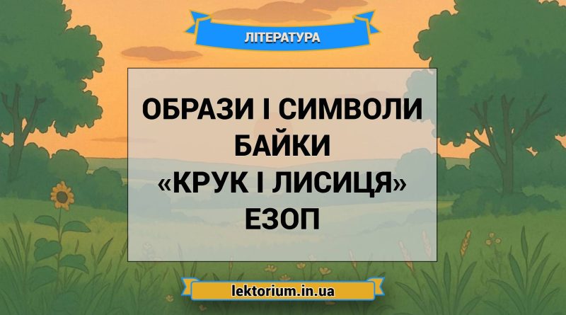 Образи і символи байки «Крук і лисиця» Езоп