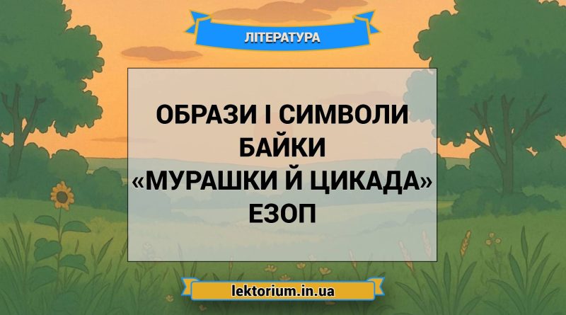 Образи і символи байки «Мурашки й Цикада» Езоп
