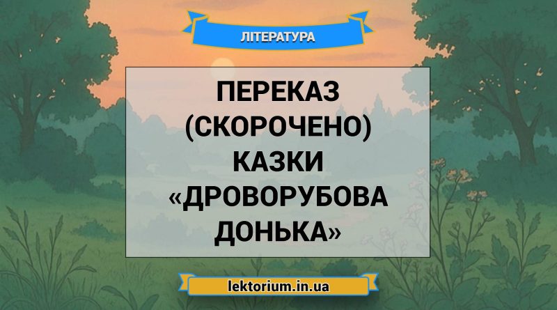 Переказ (скорочено) казки «Дроворубова донька»