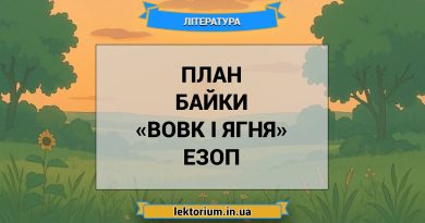 План байки «Вовк і Ягня» Езоп