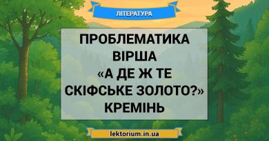 Проблематика вірша «А де ж те скіфське золото» Кремінь