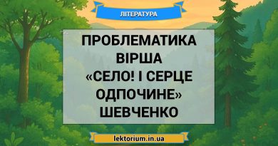 Проблематика вірша «Село! І серце одпочине» Шевченко