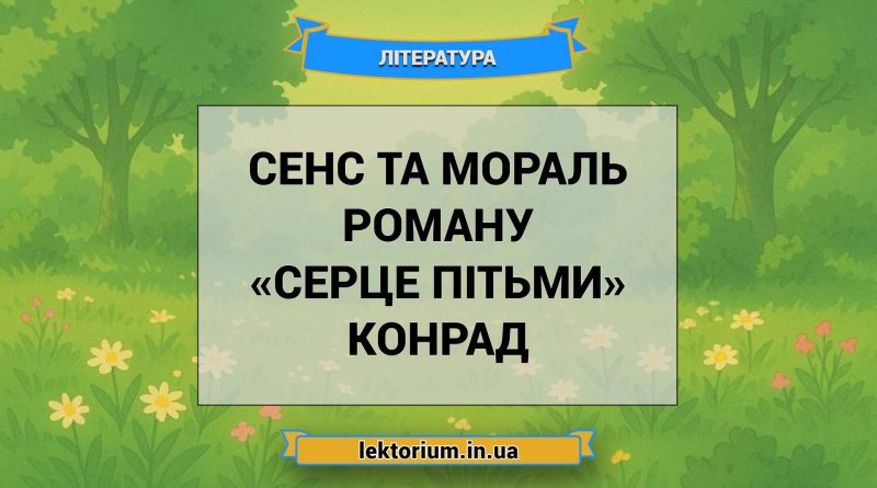 Сенс та мораль роману «Серце пітьми» Конрад