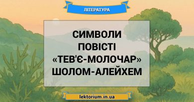 Символи повісті «Тев'є-молочар» Шолом-Алейхем