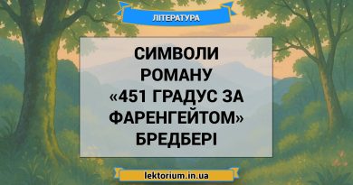 Символи роману «451 градус за Фаренгейтом» Бредбері