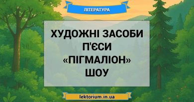Художні засоби п'єси «Пігмаліон» Шоу